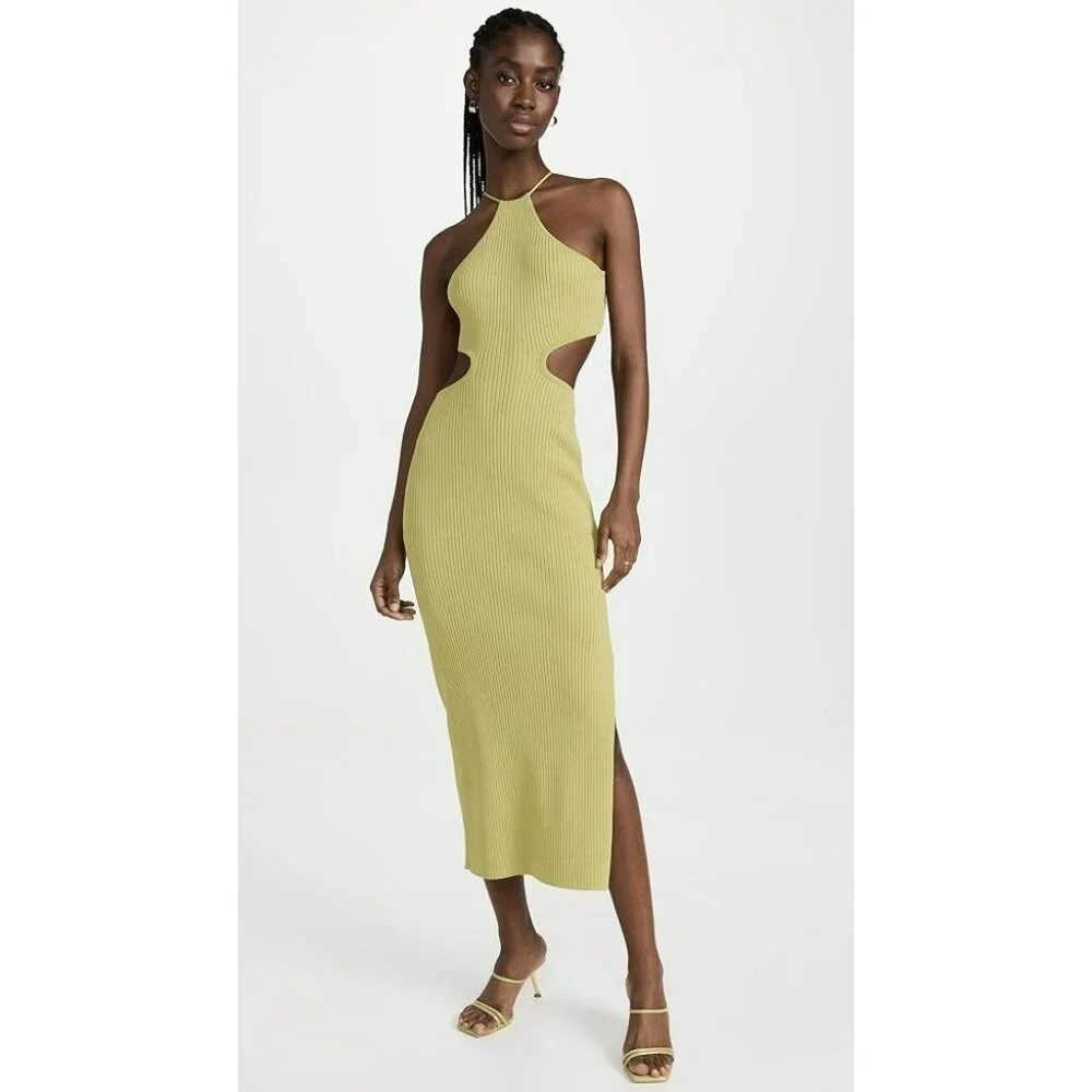 Significant Other Pistachio Green Knit Midi Dress Spring Revolve Australian - Picture 3 of 15